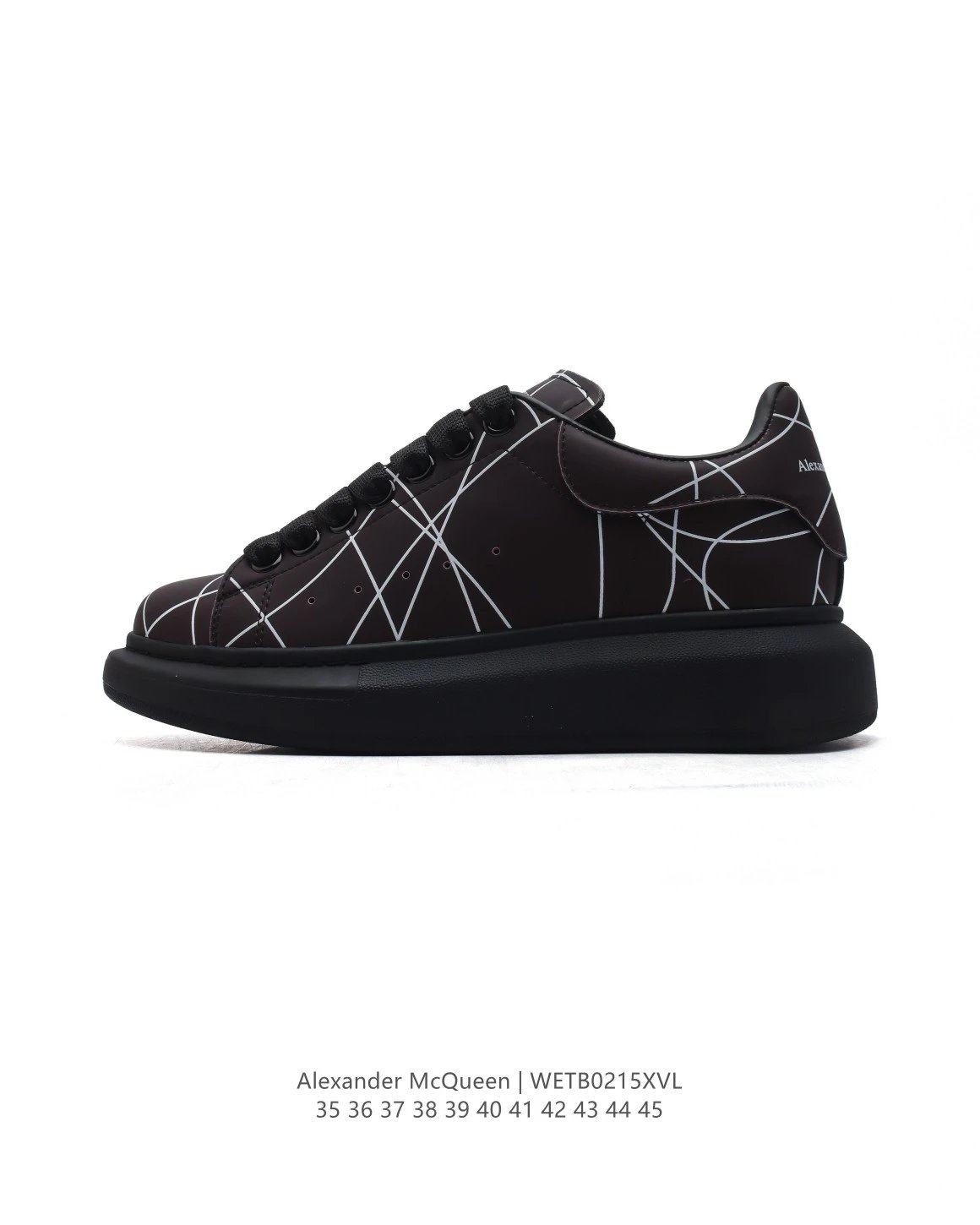 Alexander McQueen Black Graffiti Chunky Platform Sneakers