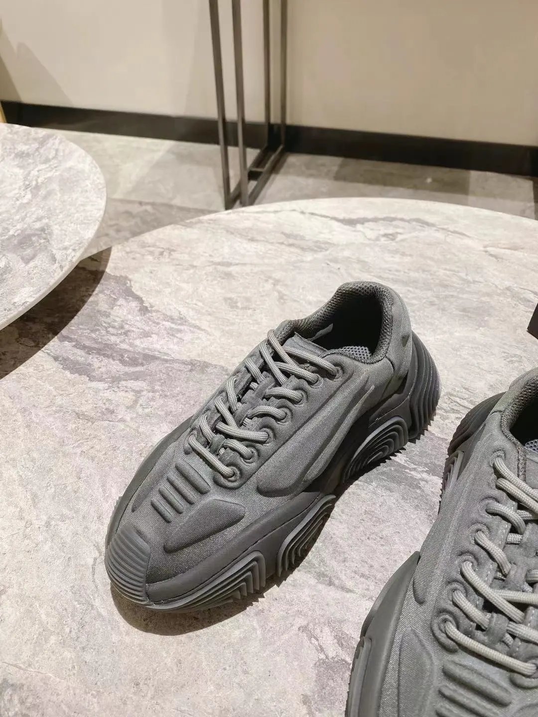 Alexander Wang Gray Chunky Dad Sneakers Anti-Slip Sole