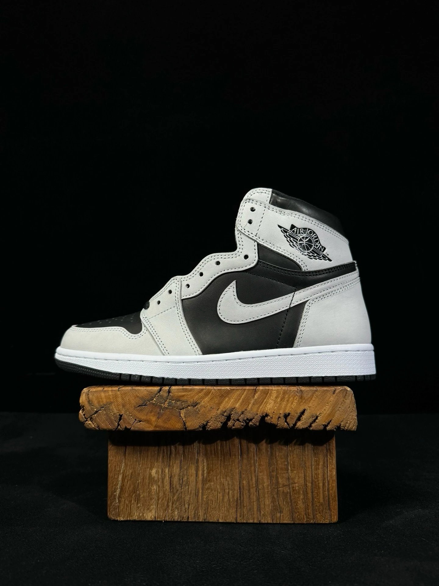 Air Jordan 1 High Panda Black White Leather Shoes