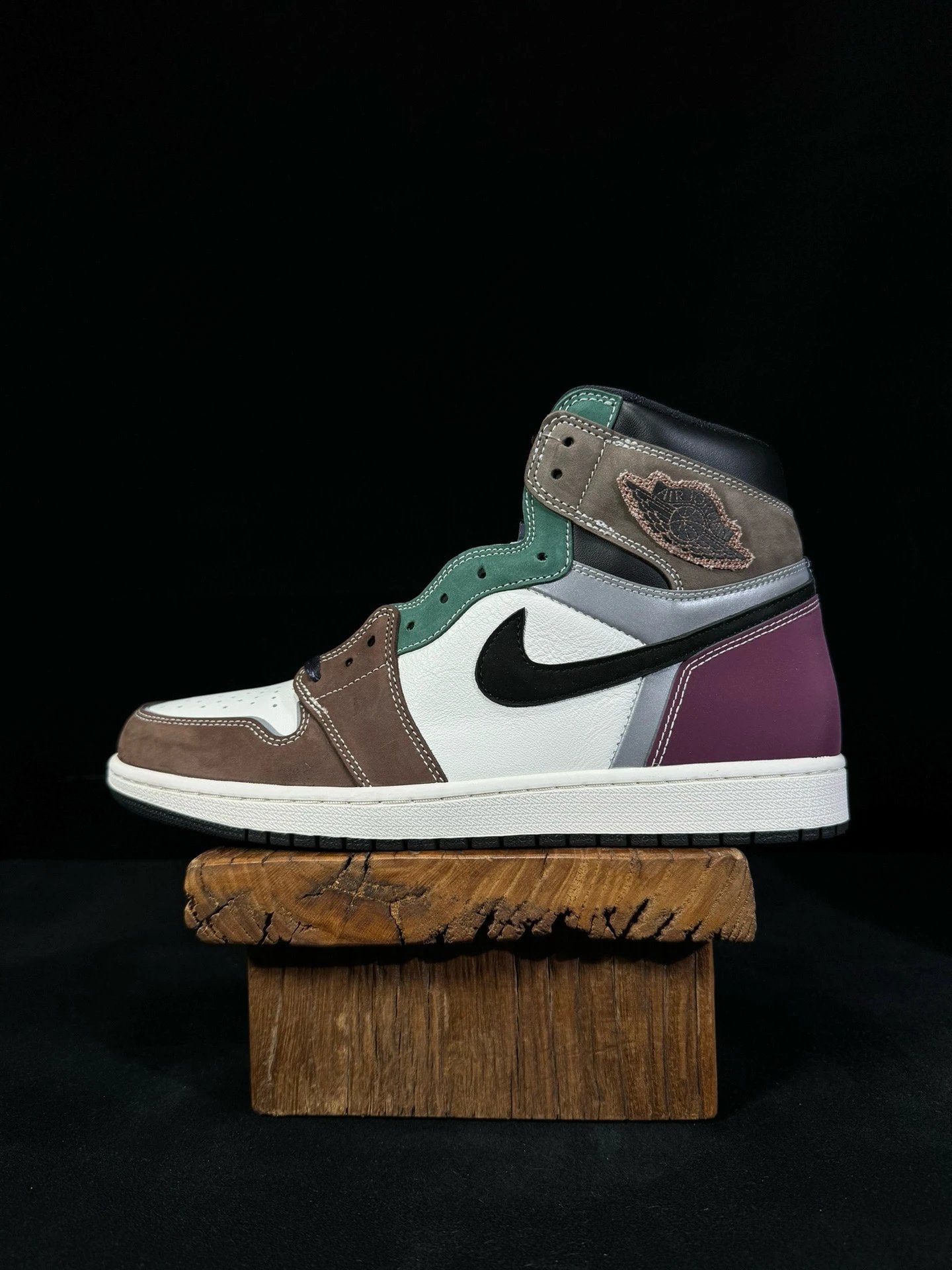 Air Jordan Retro Green Brown Purple High Sneakers