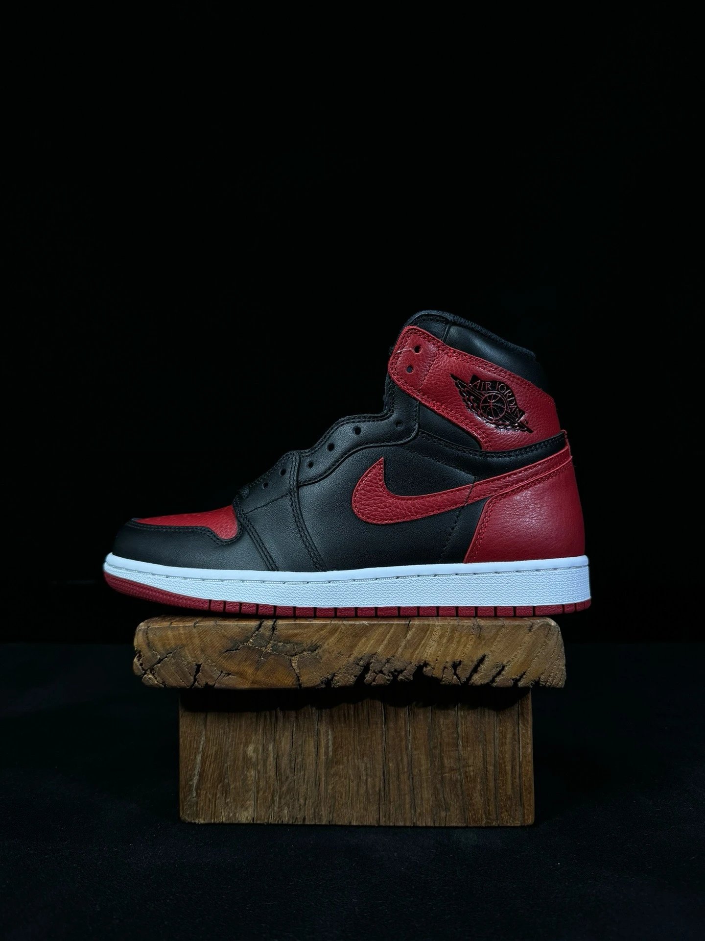 Air Jordan Bred High OG Retro Black Red Sneakers