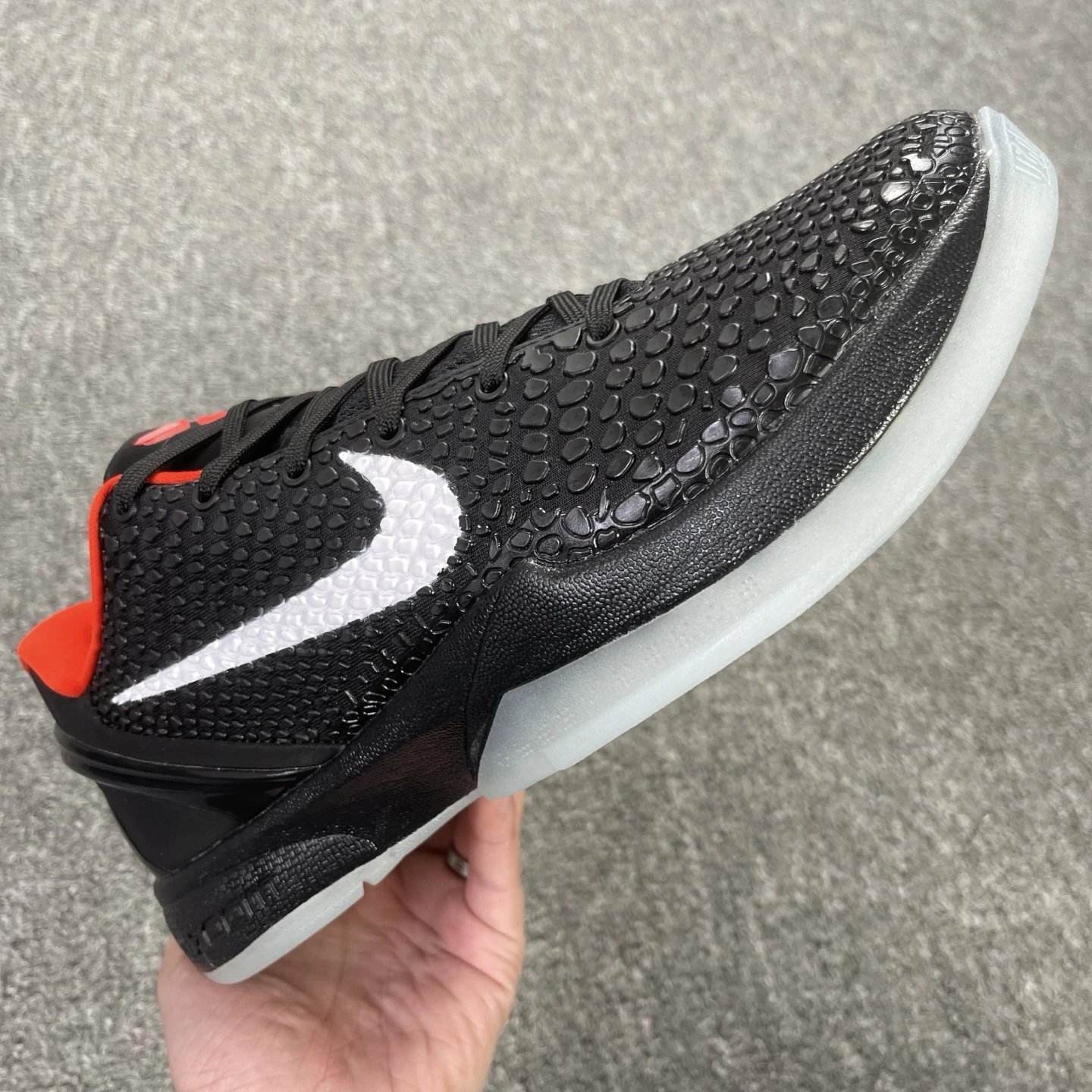 Nike Kobe 6 Protro Black White Red Basketball Shoes
