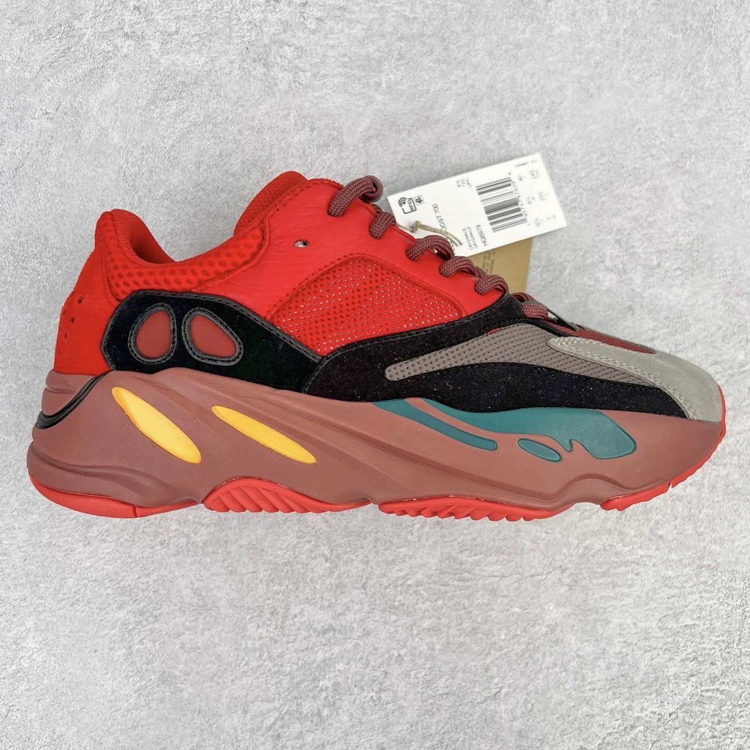Yeezy 700 Hi-Res Red Boost Dad Sneakers