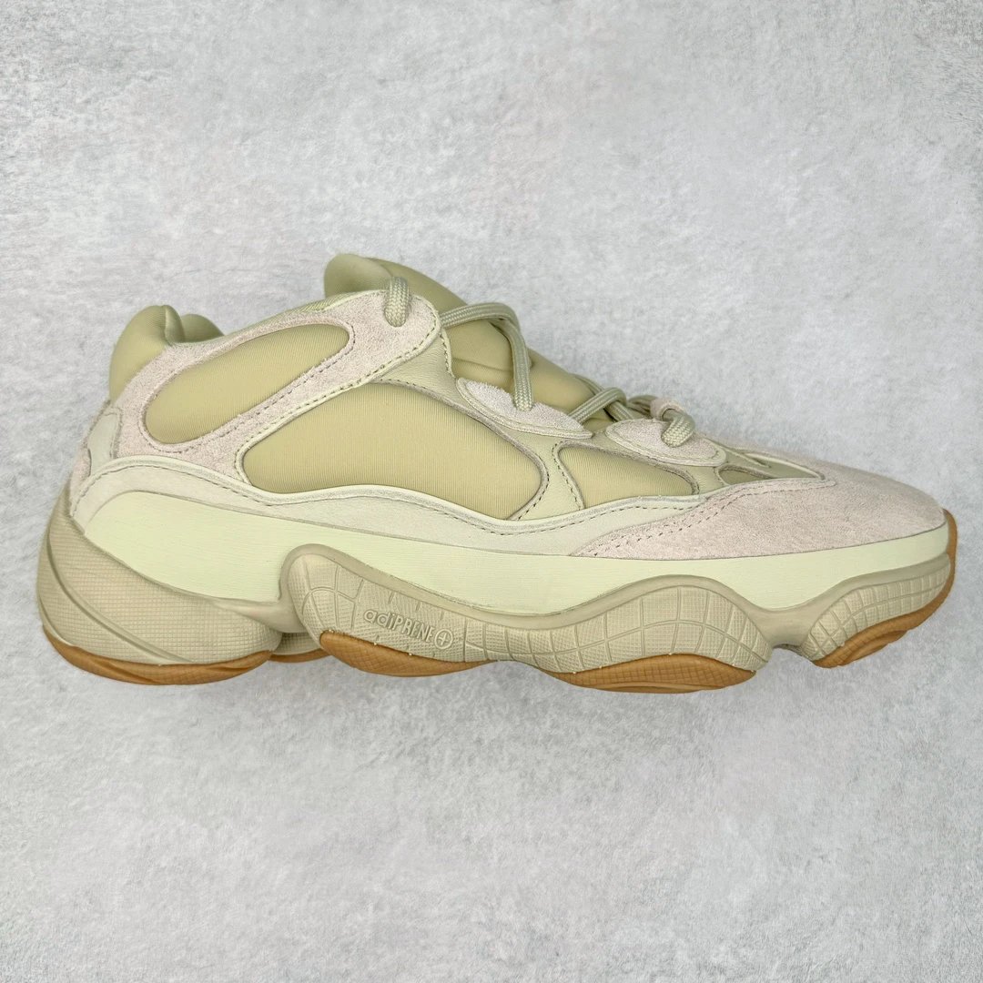 Yeezy 500 Stone Light Khaki Suede Mesh Dad Sneakers