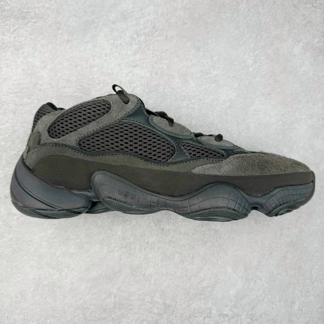 Yeezy 500 Utility Black Suede Mesh Chunky Sneakers