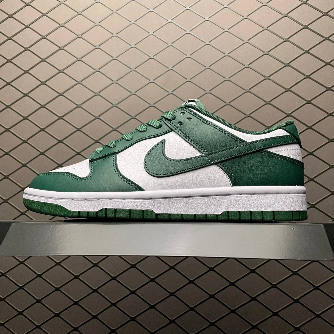 Nike Dunk Low Retro Green White Sneakers Shoes