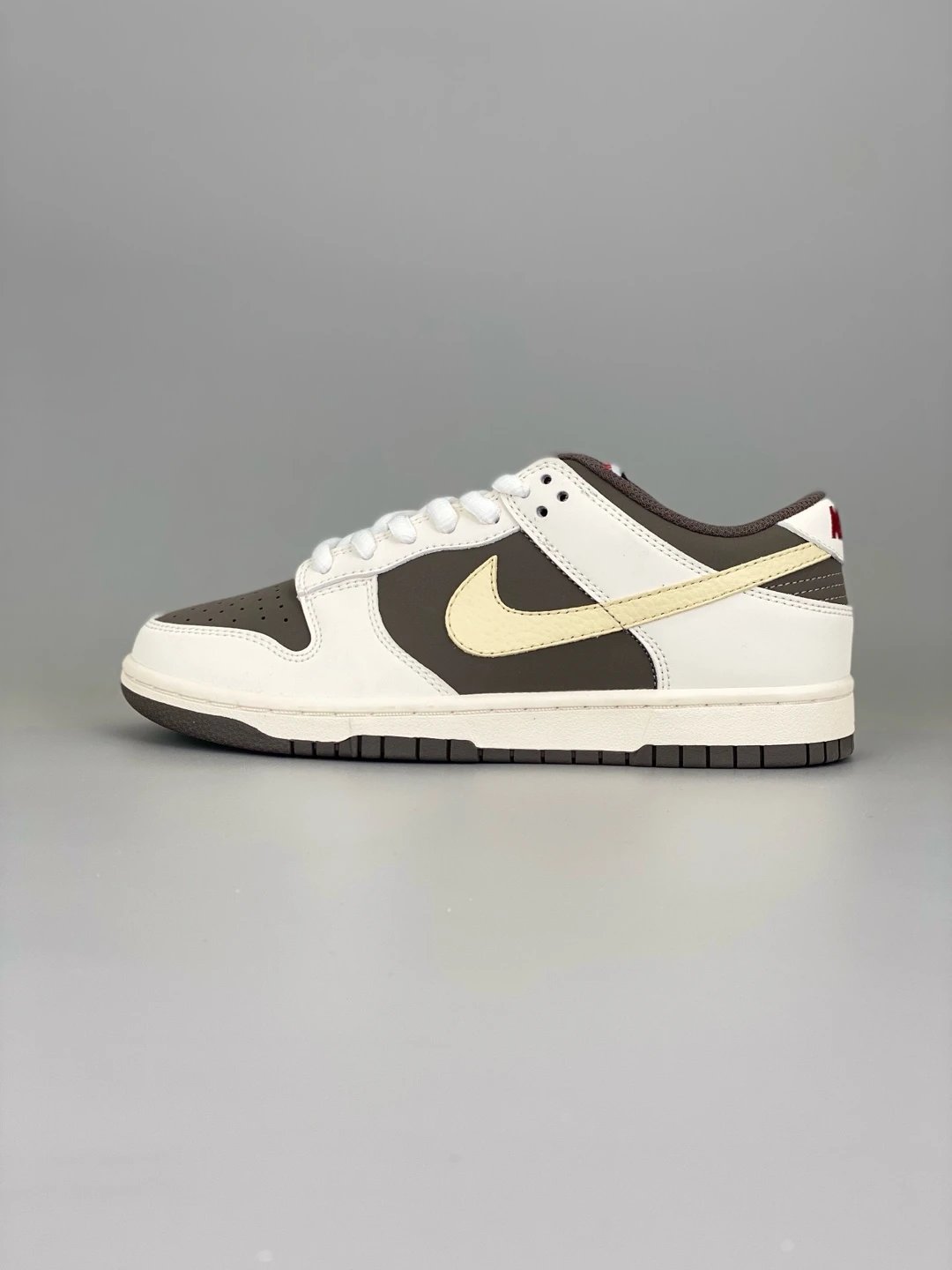 Nike Dunk Low Cream Brown Leather Sneakers