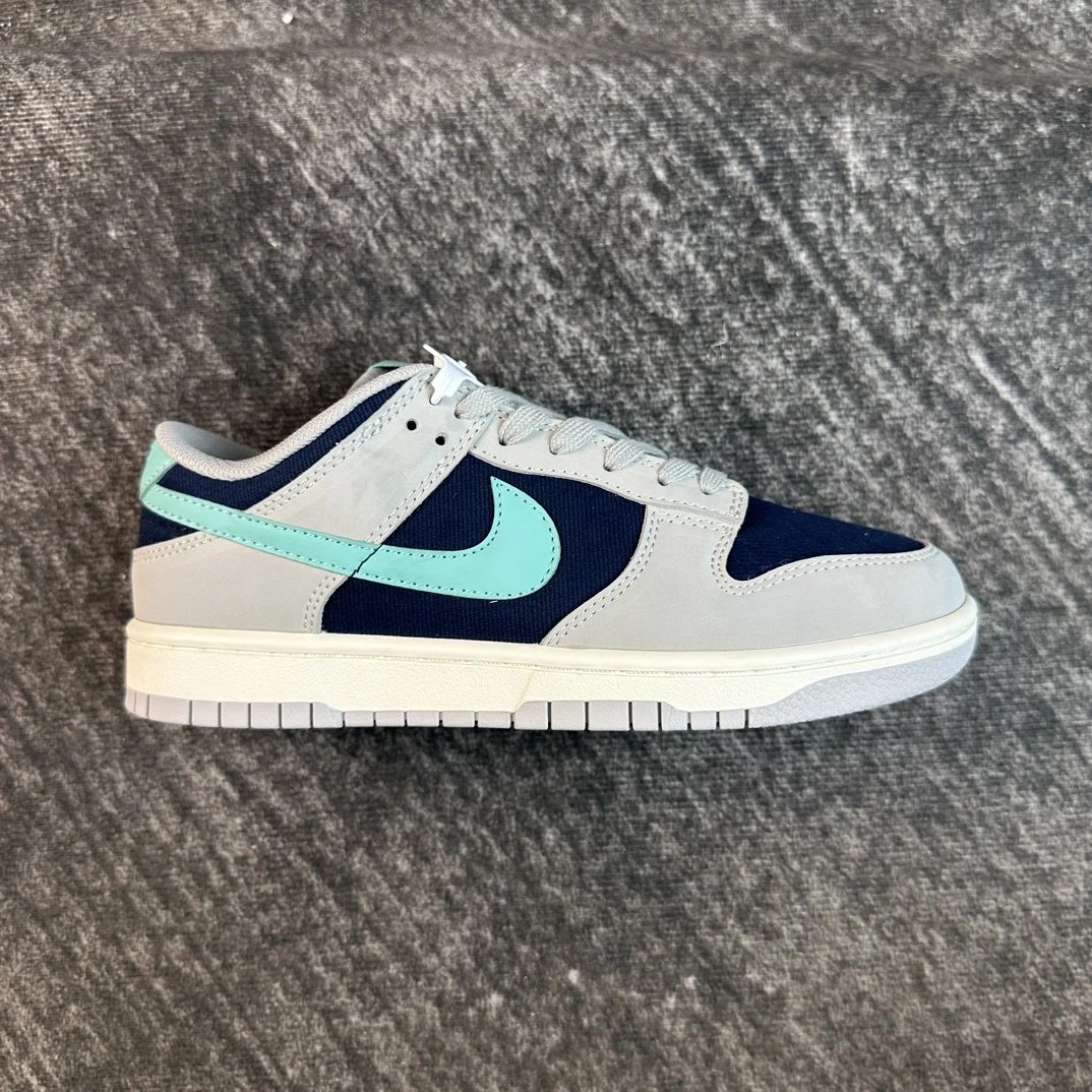 Nike Dunk Low Gray Blue Mint Green Skate Shoes