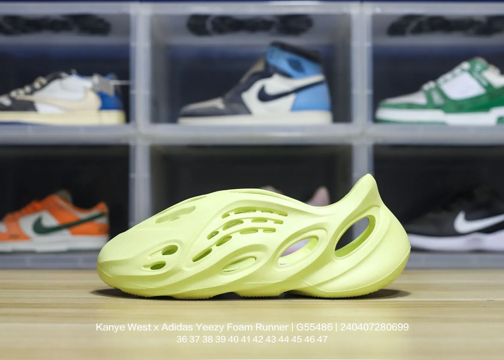 Yeezy Foam Runner Fluorescent Yellow Clogs Unisex Sandals