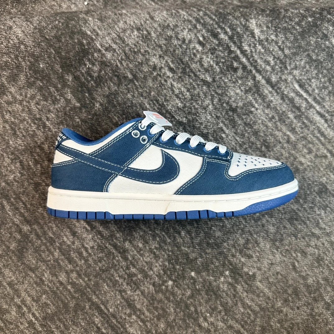 Nike Dunk Low Blue White Canvas Skate Shoes