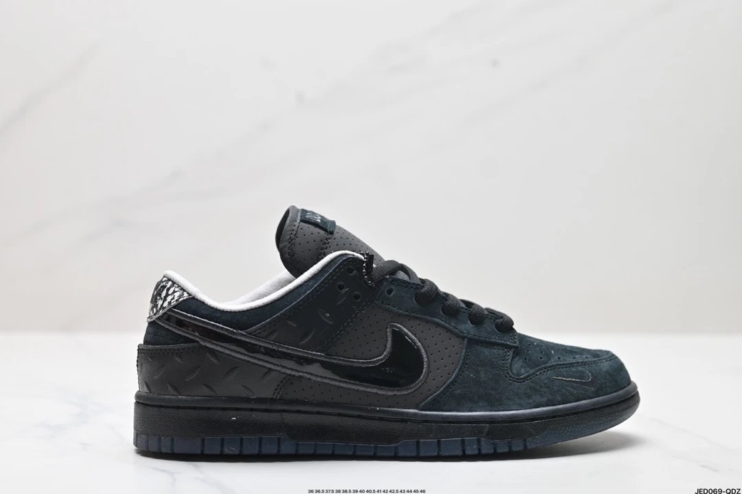 Nike Dunk Low Black Suede Skate Shoes