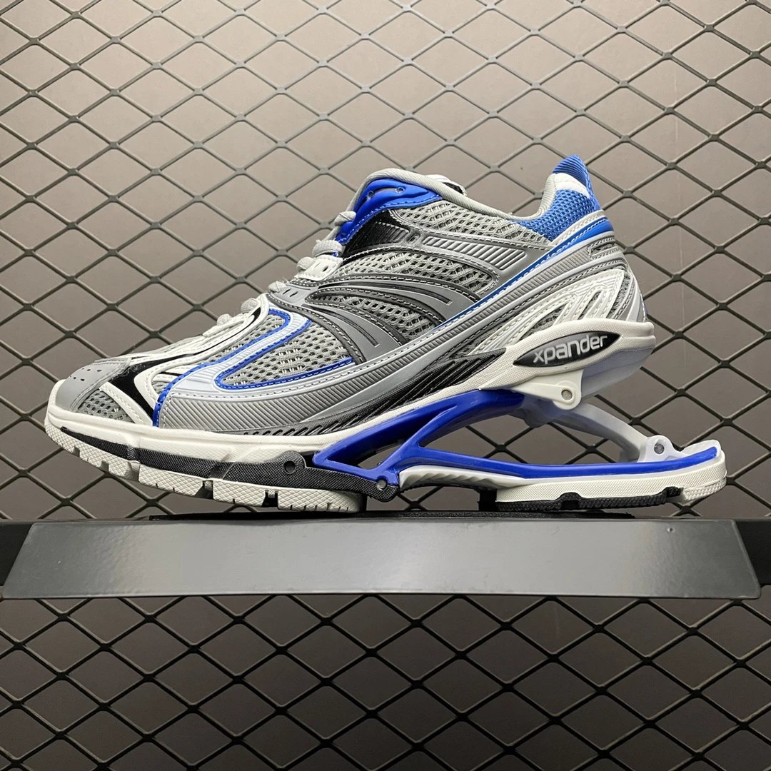 Balenciaga Xpander Grey Blue Tech Mesh Running Shoes