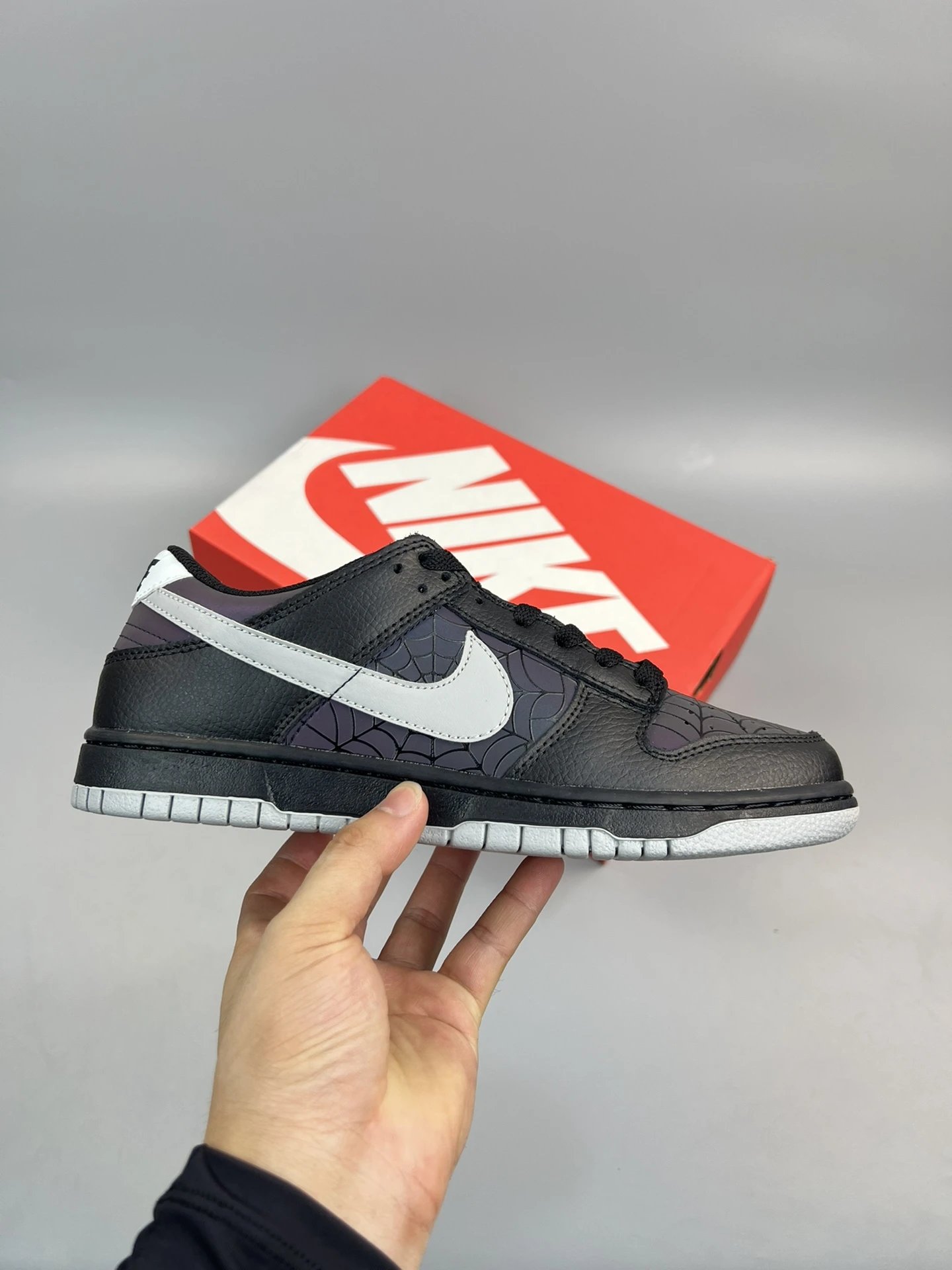 Nike Dunk Low Black Grey Spiderweb Shoes