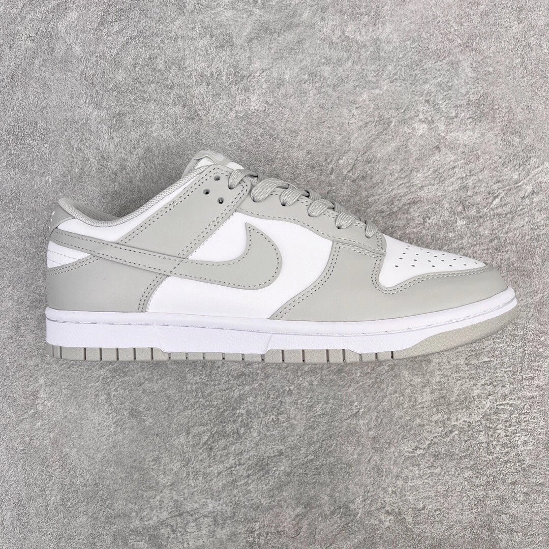 Nike Dunk Low Grey White Leather Unisex Sneakers
