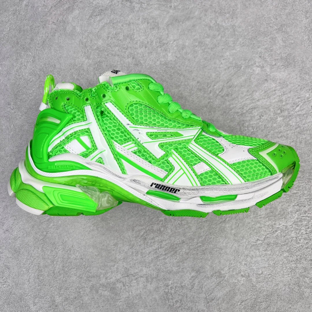Balenciaga Runner Fluorescent Green Mesh Sneakers Shoes