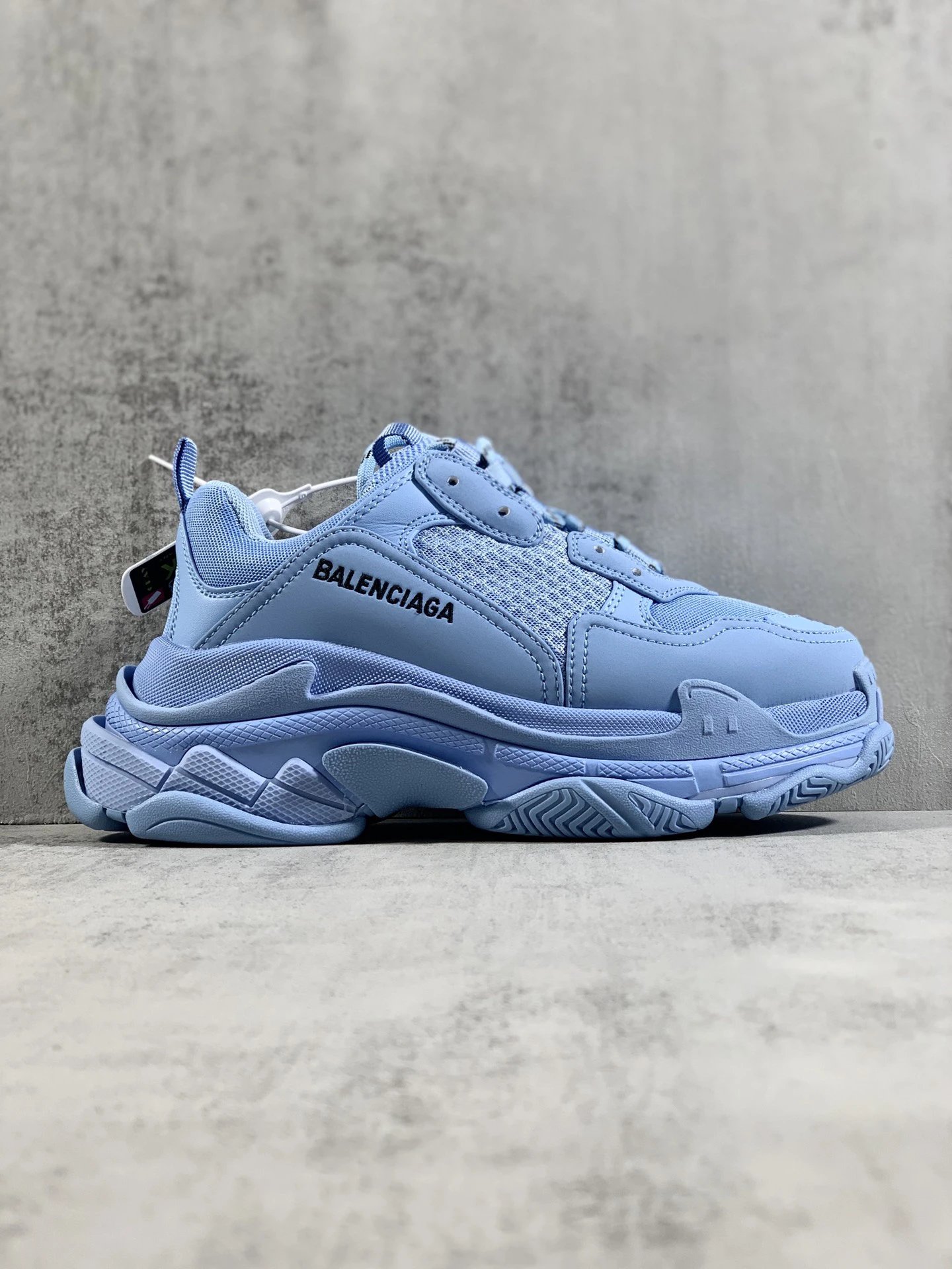 Balenciaga Sky Blue Chunky Sneakers Unisex Fashion Shoes