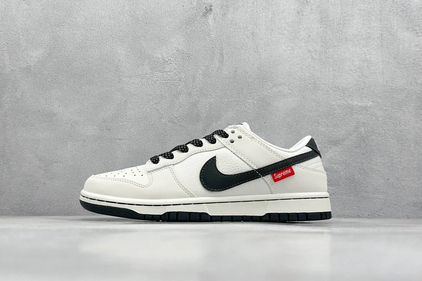 Nike Dunk Low White Black Leather Sneakers