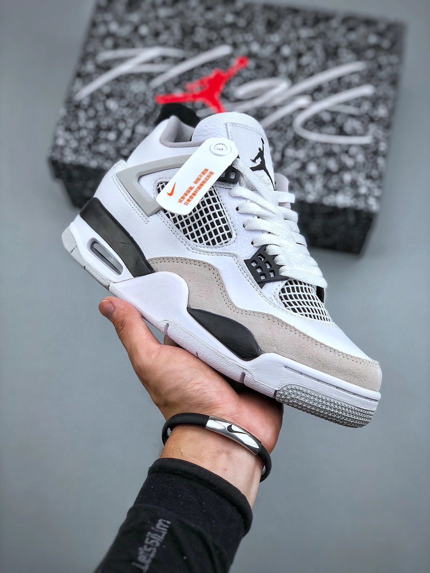Air Jordan Retro White Grey Basketball Sneakers