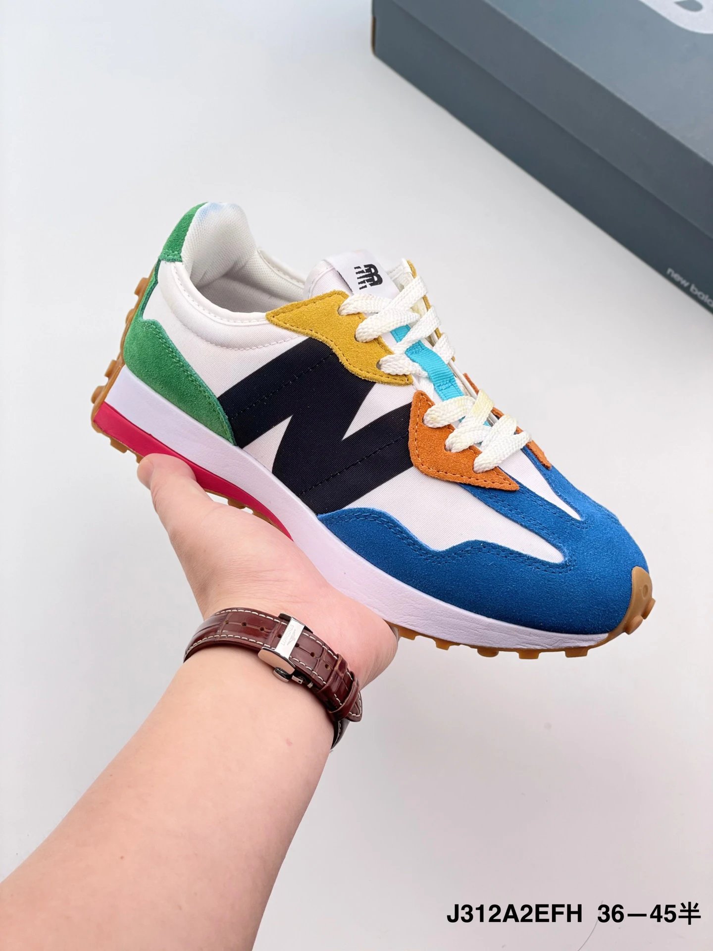 New Balance 327 Colorful Retro Suede Mesh Sneakers