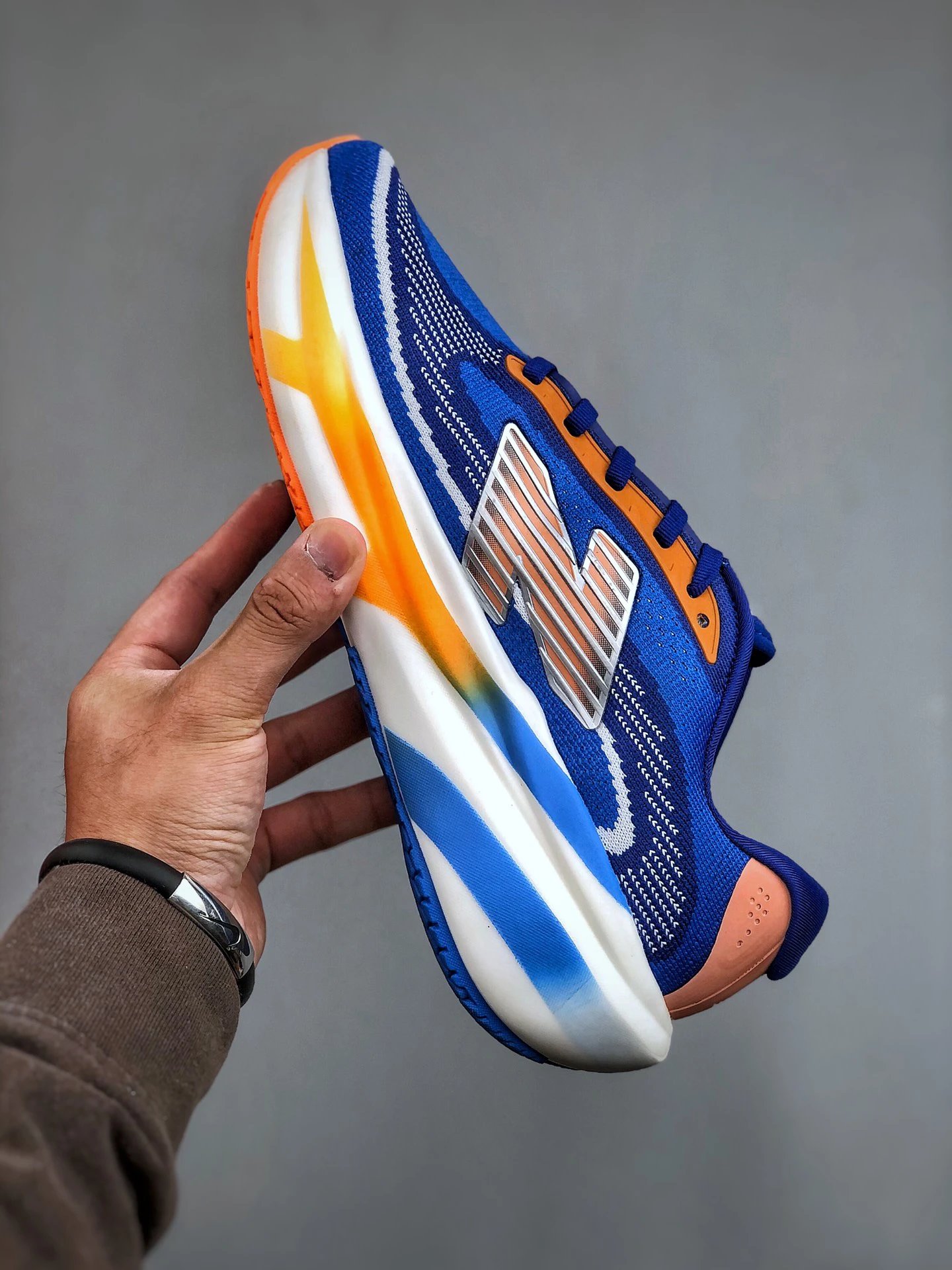 New Balance Blue Orange Mesh Running Sneakers