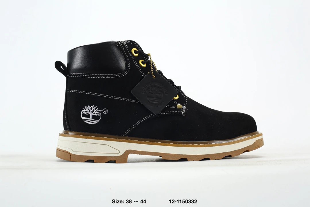Timberland Black Suede Mid Boots Outdoor Work Shoes