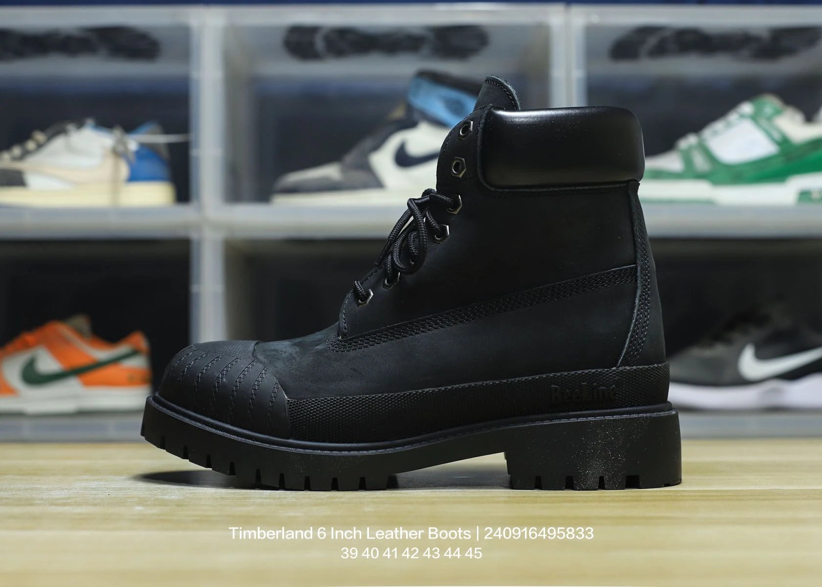 Timberland 6 Inch Classic Black Waterproof Leather Boots