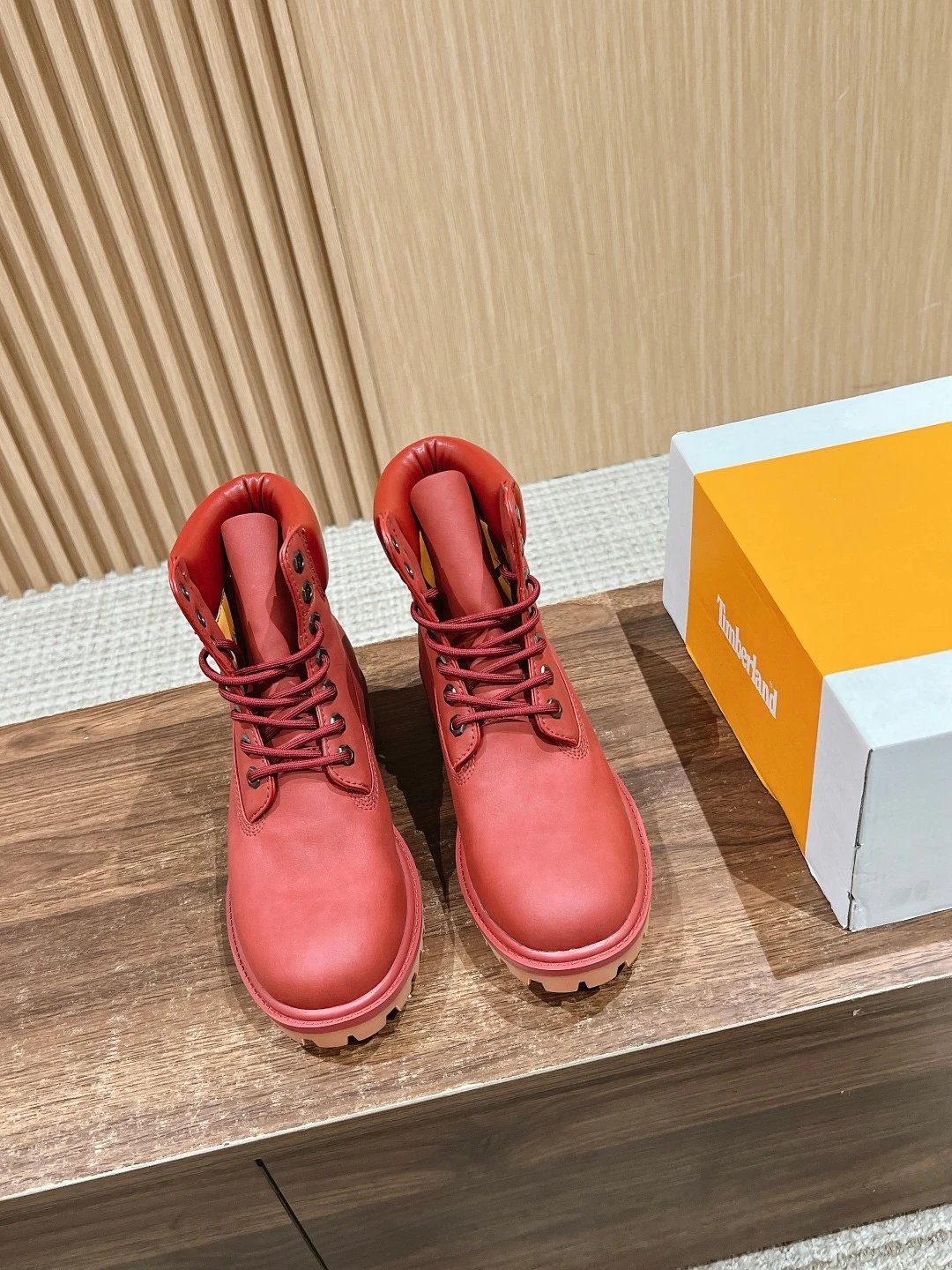 Timberland Classic 6-Inch Red Waterproof Leather Boots