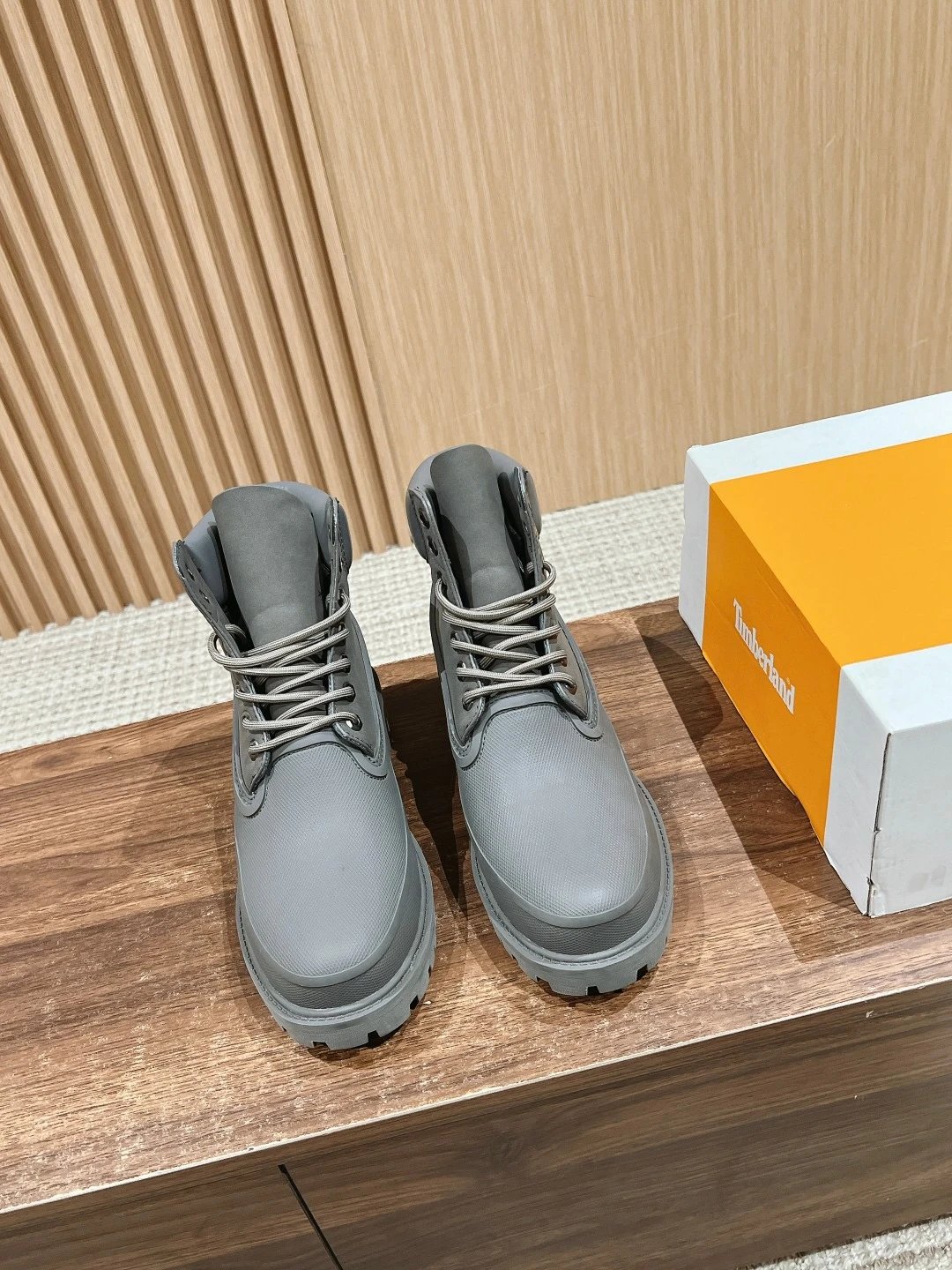 Timberland Grey Waterproof Leather High-Top Boots