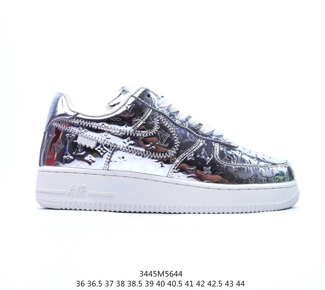 Nike Silver Mirror Air Cushion Low Top Sneakers