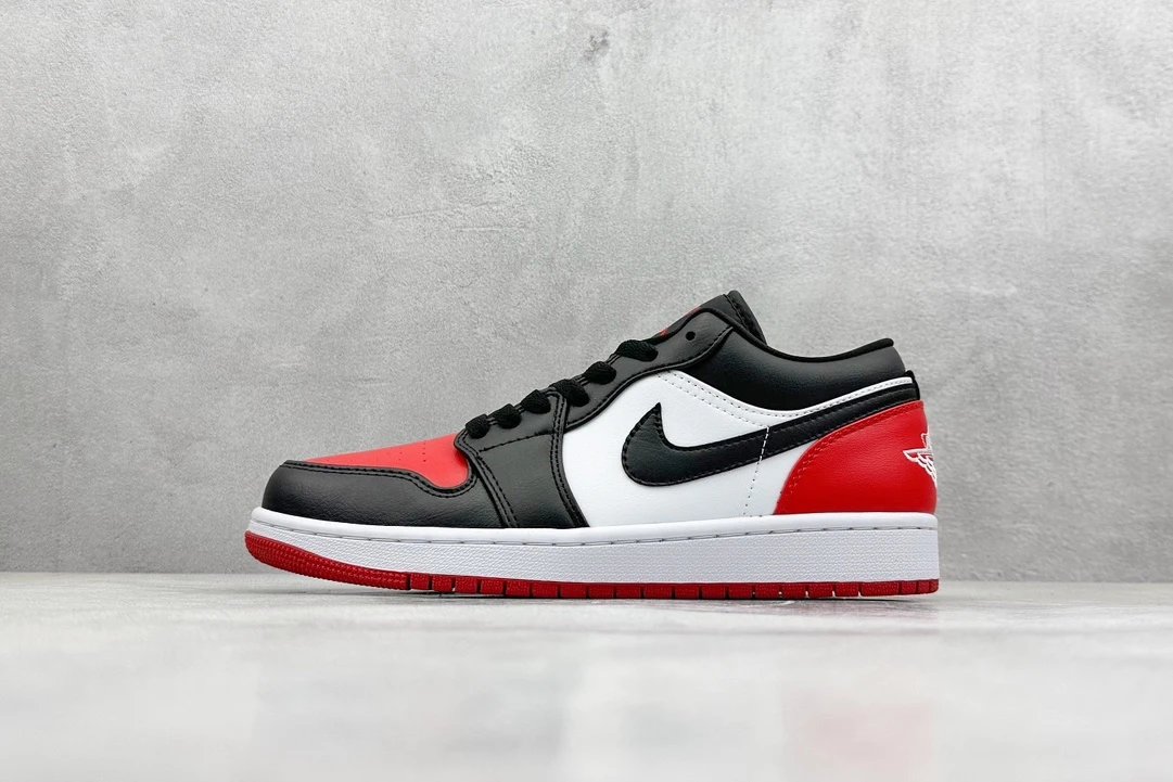 Nike Air Jordan 1 Low Black White Red Shoes