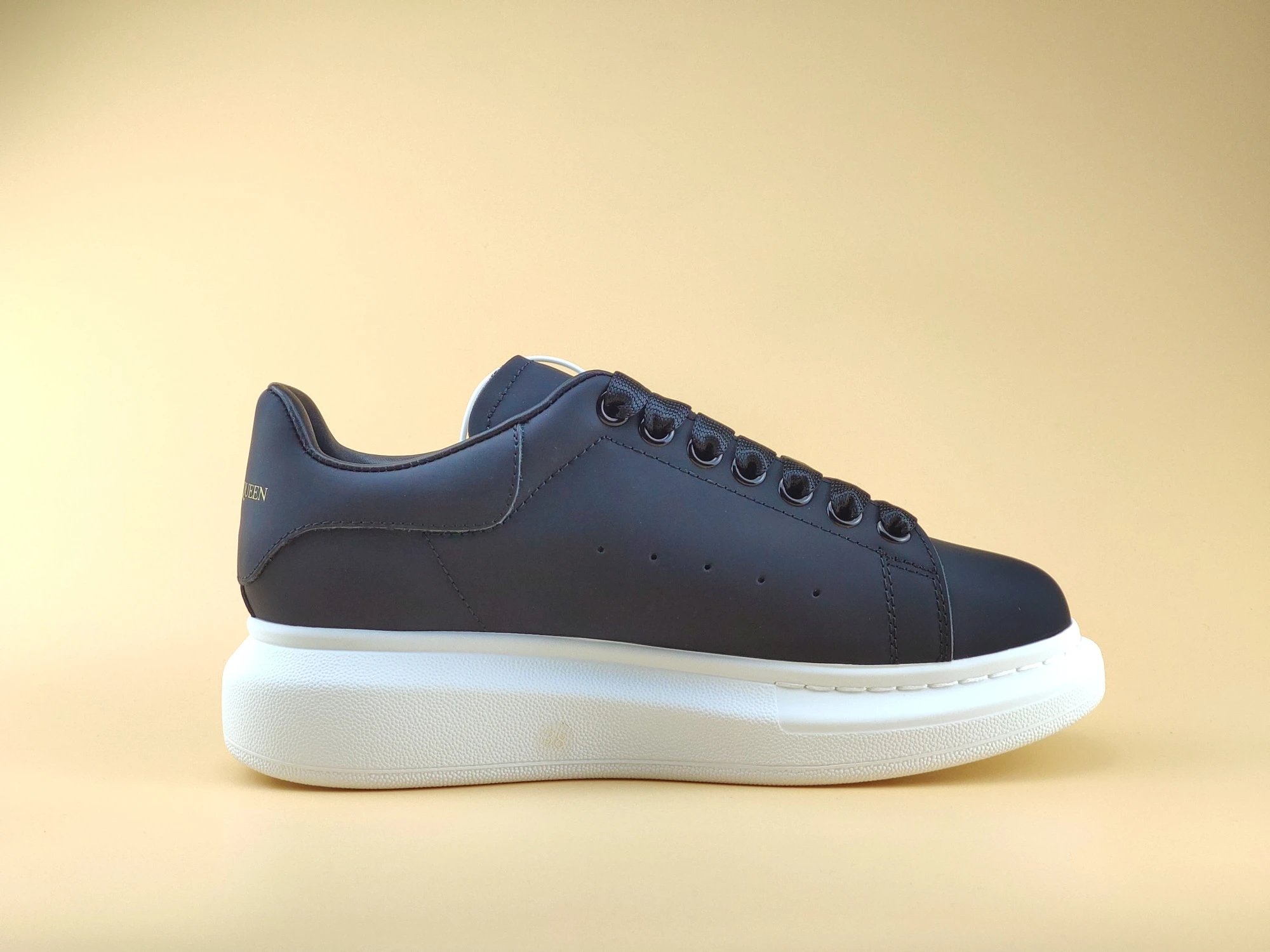 Alexander McQueen Oversized Black White Platform Sneakers