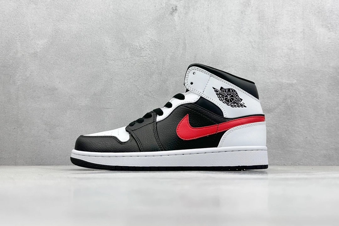 Air Jordan Mid Black Red White Basketball Shoes