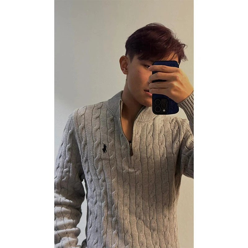 Grey zipper sweater