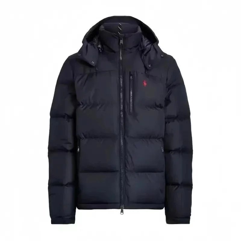 Navy blue down jacket