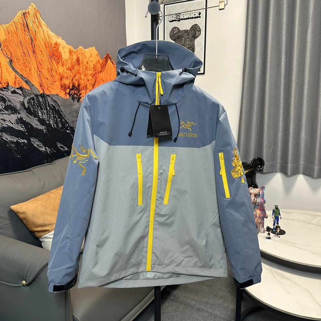Arcteryx Year of the Dragon Alpha SV Jacket Gore-Tex Blue Grey Yellow