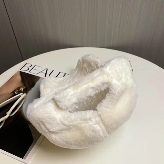 Prada Hats Faux-Fur Baseball Cap with Triangle Logo Plaque product detail image 10