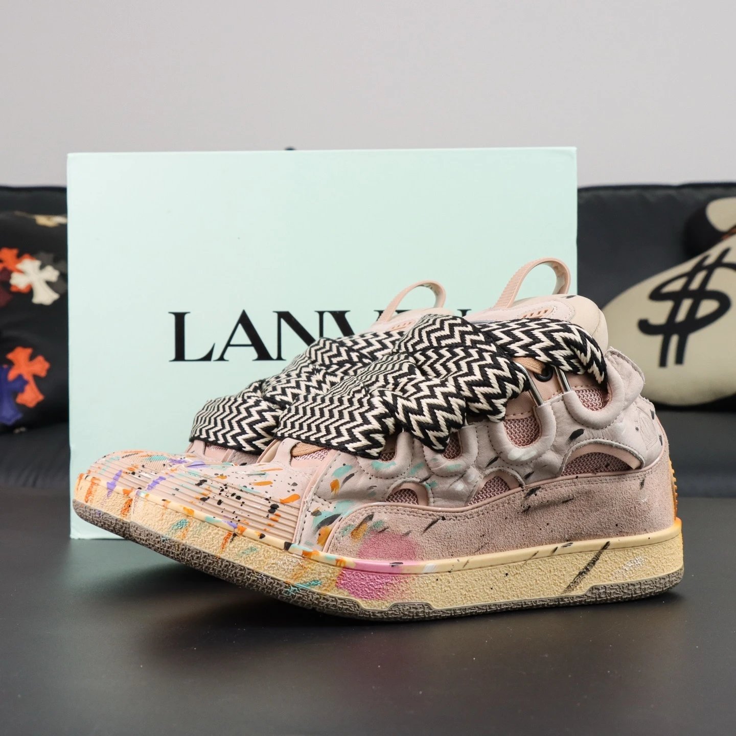 Langfan splashed ink powder bread shoes P22B5S0
