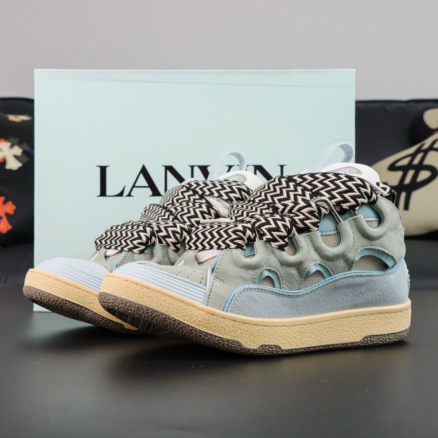 Langfan Grey Blue Bread Shoes A212142