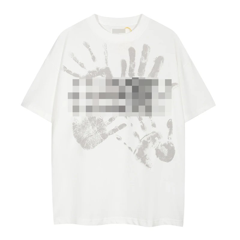 Off-White Handprint Graphic Black T-Shirt - 3