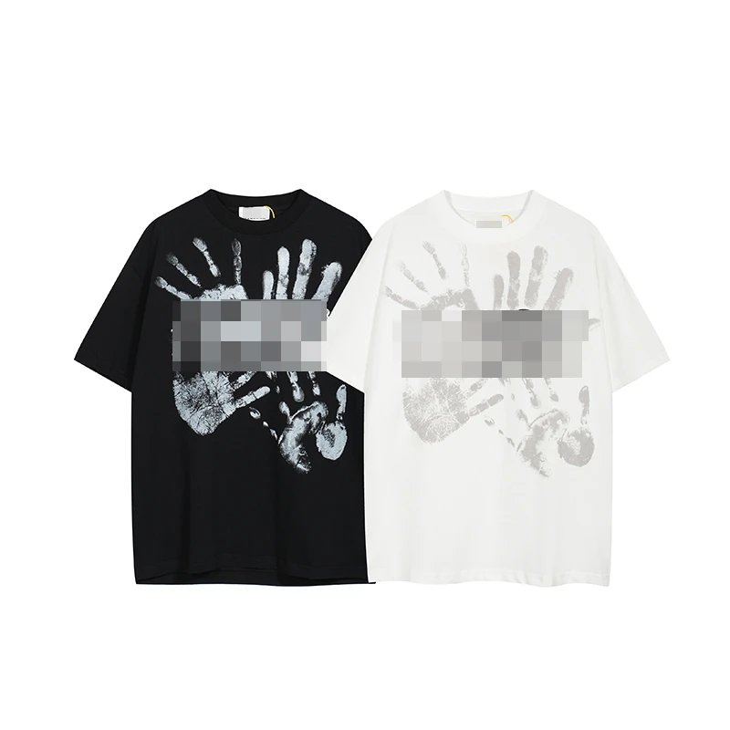 Off-White Handprint Graphic Black T-Shirt - 4