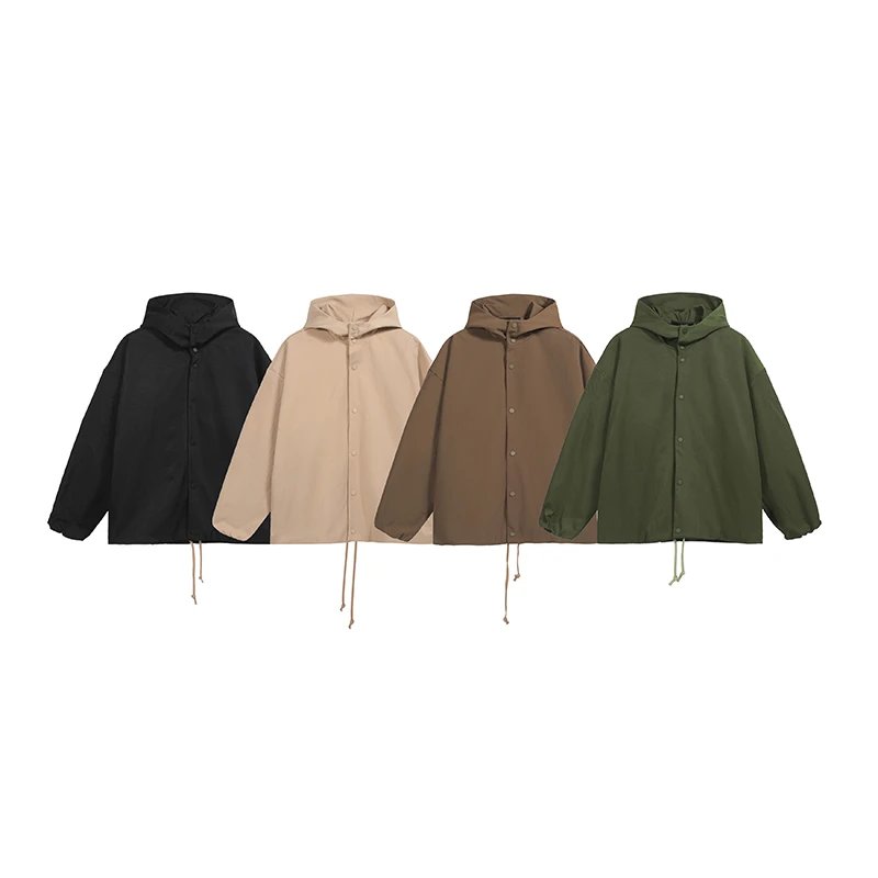 Hooded Appliqué Letter Windbreaker