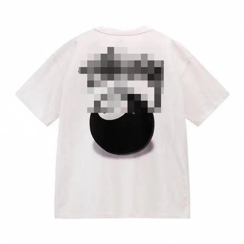 Letter Billiard Print Short Sleeve T-Shirt