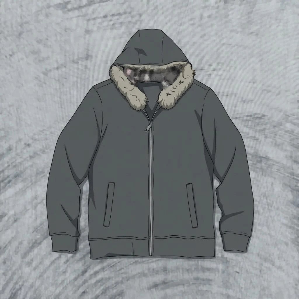 Baby's pink gray looped hoodie