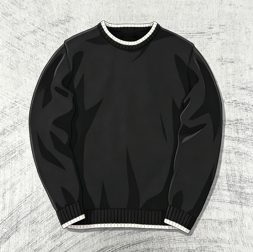 Wojia sweater in black and white