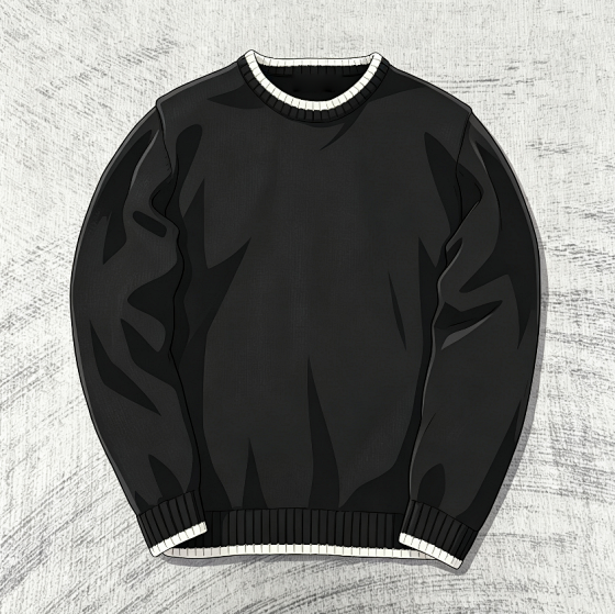 Wojia sweater in black and white