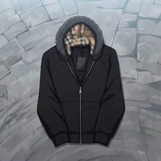 Baby's white label black looped hoodie