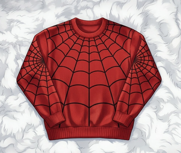 Supreme Spiderman Knit Sweater (Red）