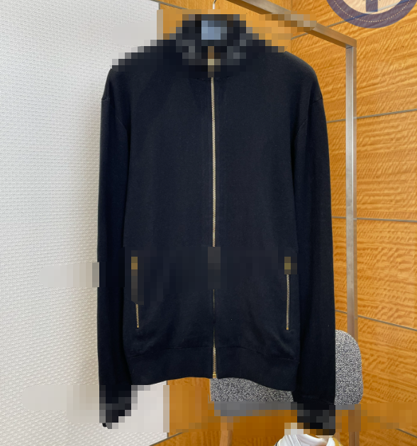 Jacquard Stand Collar Knit Jacket Qp652370