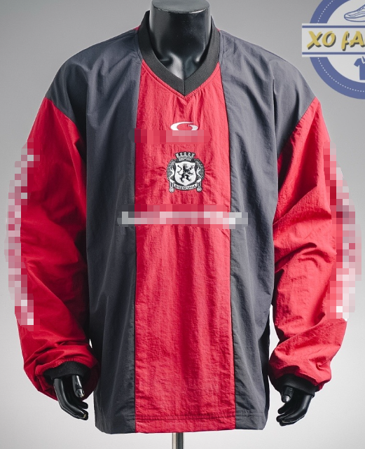 Manchester United Nylon Black and Red Logo Long-Sleeve T-Shirt