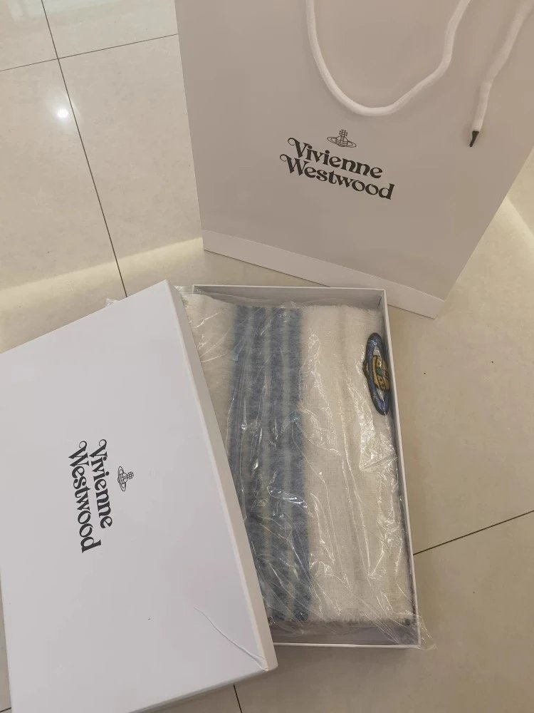 Vivienne Westwood Orb Embroidered Wool Scarf Multicolor Scarves Cashmere Scarf product detail 6 in Litbuy spreadsheet finds